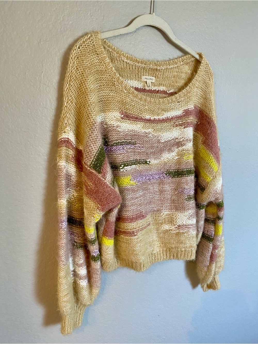 Pilcro by Anthropologie | Abstract Stripe Eyelash Sweater | Size: XL - Picture 2 of 4